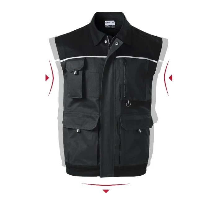 Woody pánska pracovná vesta ebony grey