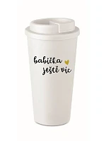 BABIČKA JEŠTĚ VÍC - biely termohrnček 475 ml BABIČKA JEŠTĚ VÍC - biely termohrnček 475 ml