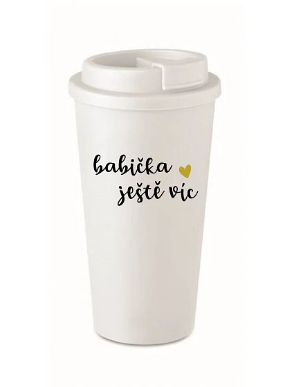 BABIČKA JEŠTĚ VÍC - biely termohrnček 475 ml BABIČKA JEŠTĚ VÍC - biely termohrnček 475 ml