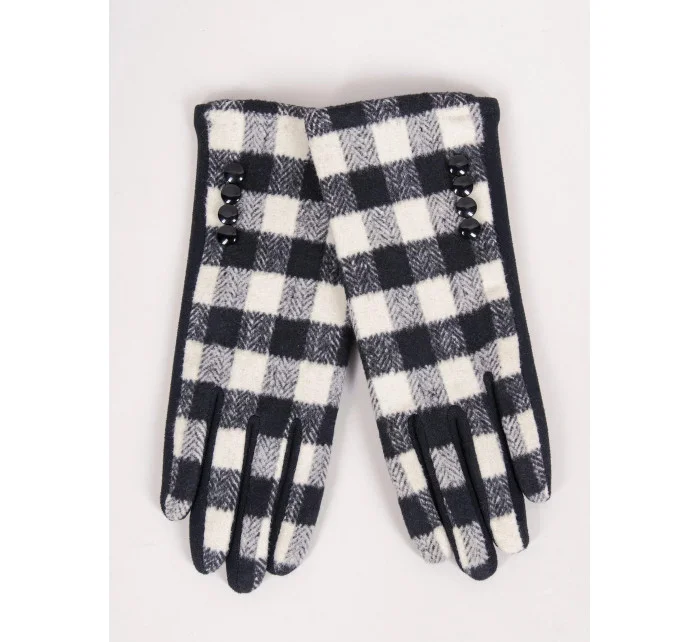 Dámské rukavice model 20743008 Černá s bílou - Yoclub