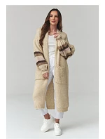 Zapínanie svetra model 226865 Makadamia Zapínanie svetra model 226865 Makadamia