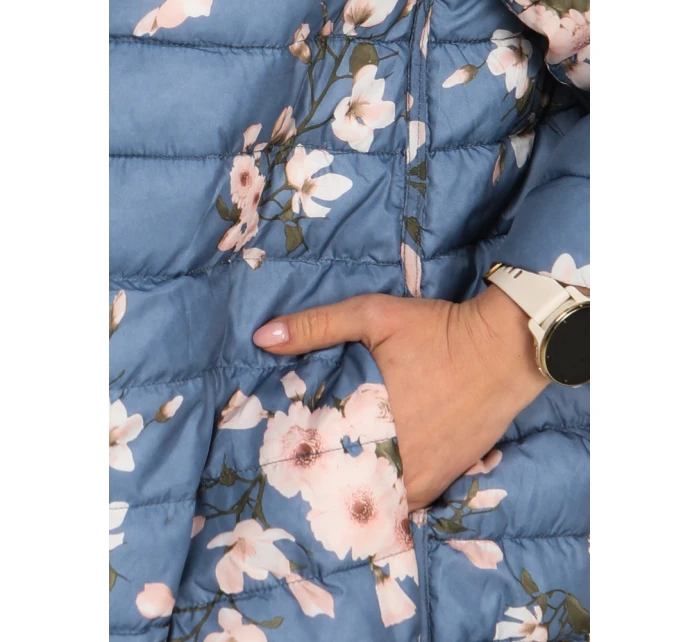 kurtka damska pikowana niebieska model 22016698 - FashionStreet