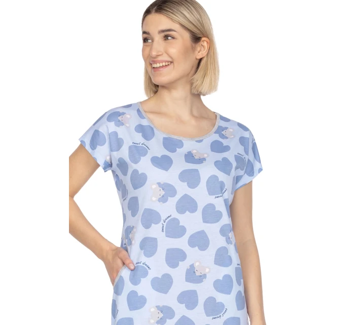 Dámská noční košilka 122 light blue - REGINA Dámská noční košilka 122 light blue - REGINA