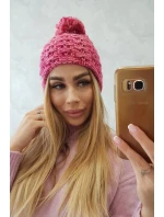 Fleecová čepice Fiona model 18751239 fuchsiová + světle pudrově růžová - K-Fashion