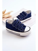 Dziecięce Trampki Na Rzepy Granatowe Bernie