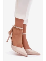 Lakované lodičky s patou béžové model 21788272 - Boto Lakované lodičky s patou béžové model 21788272 - Boto