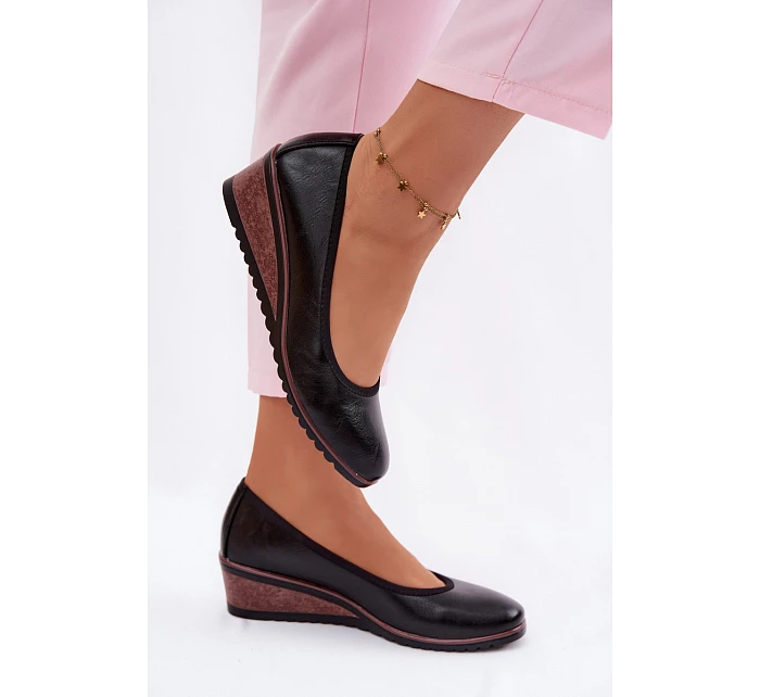 Dámské polobotky na platformě Vinceza 58628 Černé
