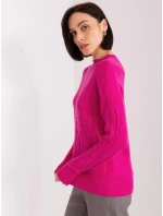 Sweter AT SW model 19040828 fuksjowy - FPrice Sweter AT SW model 19040828 fuksjowy - FPrice