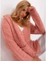 Sweter AT SW model 18955377 jasny różowy - FPrice Sweter AT SW model 18955377 jasny różowy - FPrice