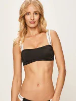 Vrchný diel plaviek KW0KW00548-BEH čiernobiela - Calvin Klein