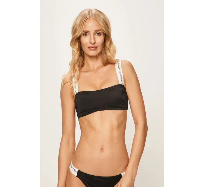 Vrchný diel plaviek KW0KW00548-BEH čiernobiela - Calvin Klein