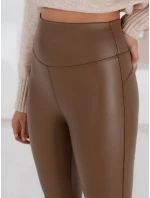 Dámské voskované legíny světle hnědé model 21971279 - Dstreet