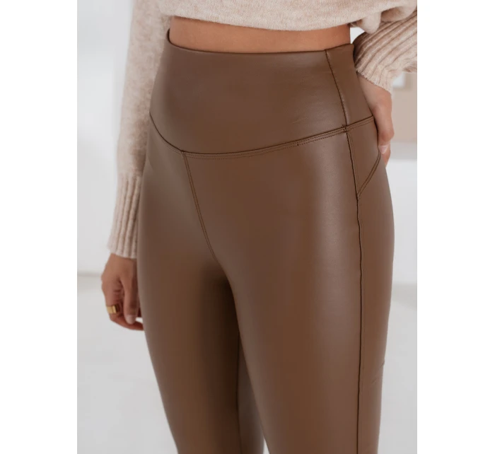 Dámské voskované legíny světle hnědé Dstreet model 21971279 - FashionStreet Dámské voskované legíny světle hnědé Dstreet model 21971279 - FashionStreet