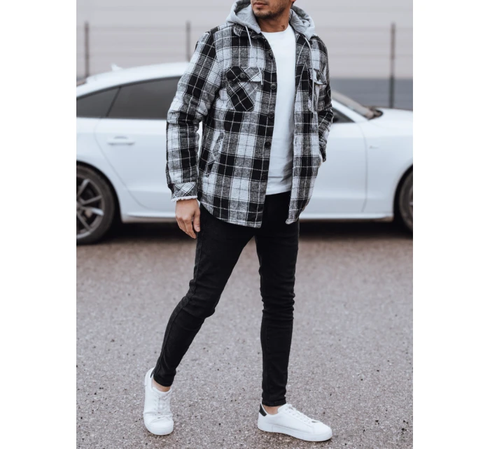 Pánska zateplená bunda s kapucňou čierna FashionStreet TX4956