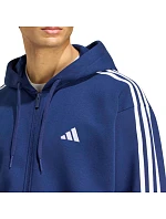 Pánska mikina adidas Essentials 3-Stripes Fleece Full-Zip Hoodie, tmavomodrá KY4144