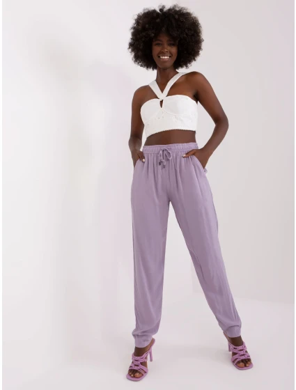 Nohavice D73760M61869O svetlo fialové