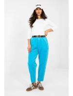 Šnúrové nohavice model 224057 Taliansko Moda Šnúrové nohavice model 224057 Taliansko Moda