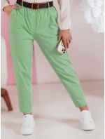 Dámske ležérne nohavice s opaskom SOFELIA svetlozelená FashionStreet UY2506 Dámske ležérne nohavice s opaskom SOFELIA svetlozelená FashionStreet UY2506