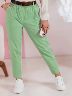 Dámske ležérne nohavice s opaskom SOFELIA svetlozelená FashionStreet UY2506