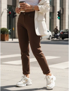 Dámské džíny s vysokým pasem ve střihu mom fit hnědé Dstreet model 21996045 - FashionStreet