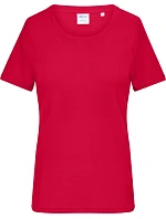 Dámské bio tričko s jemným žebrováním 02. red model 22445935 - Daiber Dámské bio tričko s jemným žebrováním 02. red model 22445935 - Daiber