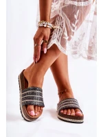 Dámské klasické pantofle s řetízkem Černá model 21588507 - S.Barski