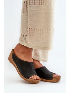 Pohodlné Dámské Sandály Na Klínku model 21665738 Černé - Inblu