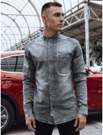 Pánska sivá košeľa FashionStreet DX2585