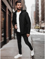 Pánská prošívaná bunda s kapucí černá Dstreet model 21982978 - FashionStreet