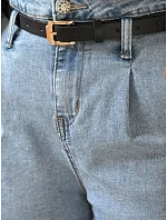 Dámske džínsové šortky s opaskom SHORT LOVER modré FashionStreet SY0468