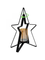KOVOVÝ SVIETNIK 31,5 CM HVIEZDA SĽUDA