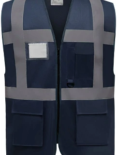Yoko HVW 801 Hi-Vis multifunkčná vesta 79.W801 tmavomodrá