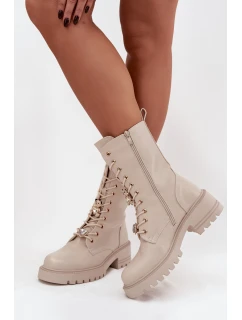 Dámské workery s přezkami Medvídek Srdce Béžové Iravine