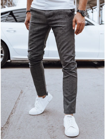 Pánske ležérne nohavice tmavosivé FashionStreet UX4400