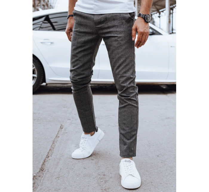 Pánske ležérne nohavice tmavosivé FashionStreet UX4400