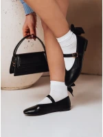 Dámske baleríny na zips ELLICAN black FashionStreet ZY0707