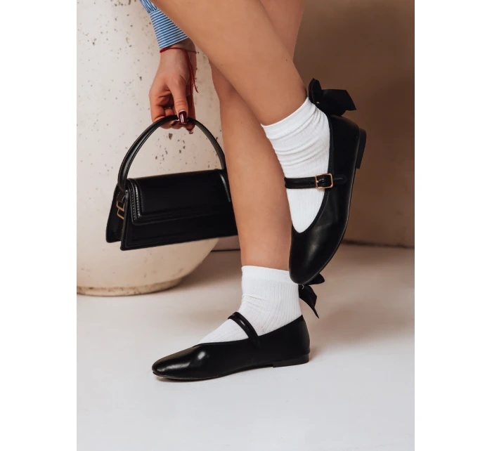 Dámske baleríny na zips ELLICAN black FashionStreet ZY0707