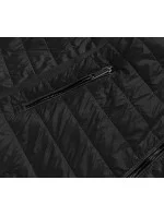 Tenká černá dámská bunda s vsadkami model 17044095 - ATURE Tenká černá dámská bunda s vsadkami model 17044095 - ATURE