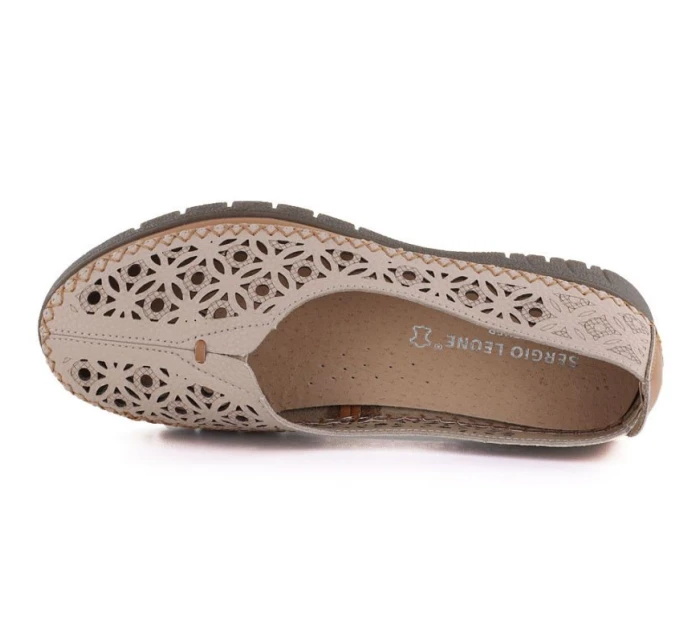 Béžové lodičky na klinoch Sergio Leone PB291 Béžové lodičky na klinoch Sergio Leone PB291