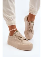 Trampki Damskie Na Platformie Lee Cooper LCW-24-31-2181 Beżowe Trampki Damskie Na Platformie Lee Cooper LCW-24-31-2181 Beżowe
