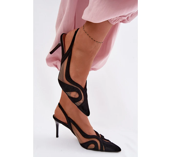 Dámské sandály na jehlovém podpatku Černé model 22103166 - Boto Dámské sandály na jehlovém podpatku Černé model 22103166 - Boto