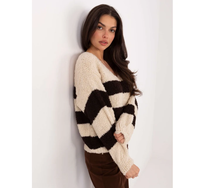 Sweter MI SW model 21776397 beżowy - FPrice Sweter MI SW model 21776397 beżowy - FPrice