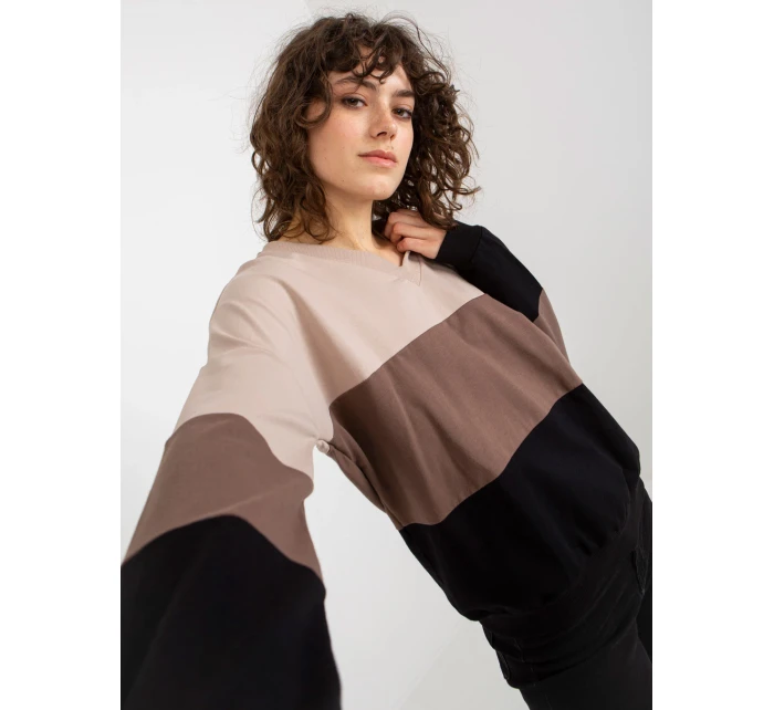 Mikina RV BL 8328.34X čierna a béžová Mikina RV BL 8328.34X čierna a béžová