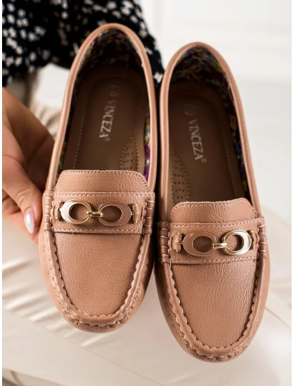 Klasické mokasíny dámské hnědé bez podpatku Klasické mokasíny dámské hnědé bez podpatku