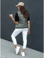Dámská prošívaná vesta se stojáčkem zelená Dstreet model 21979302 - FashionStreet