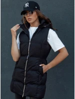 Dámská prošívaná dlouhá vesta černá Dstreet model 21979701 - FashionStreet