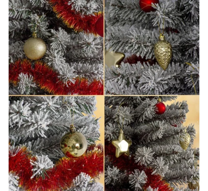 DEKORATÍVNE PLASTOVÉ OZDOBY BEZPEČNÉ 40KS ZLATÁ SĽUDA