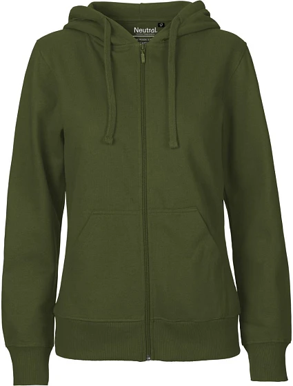 Neutral O 83301 Dámska mikina s kapucňou z bio bavlny 77.8331 military Neutral O 83301 Dámska mikina s kapucňou z bio bavlny 77.8331 military