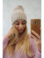 Dámska čiapka Delia K260 light beige Dámska čiapka Delia K260 light beige