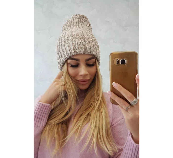 Dámska čiapka Delia K260 light beige Dámska čiapka Delia K260 light beige